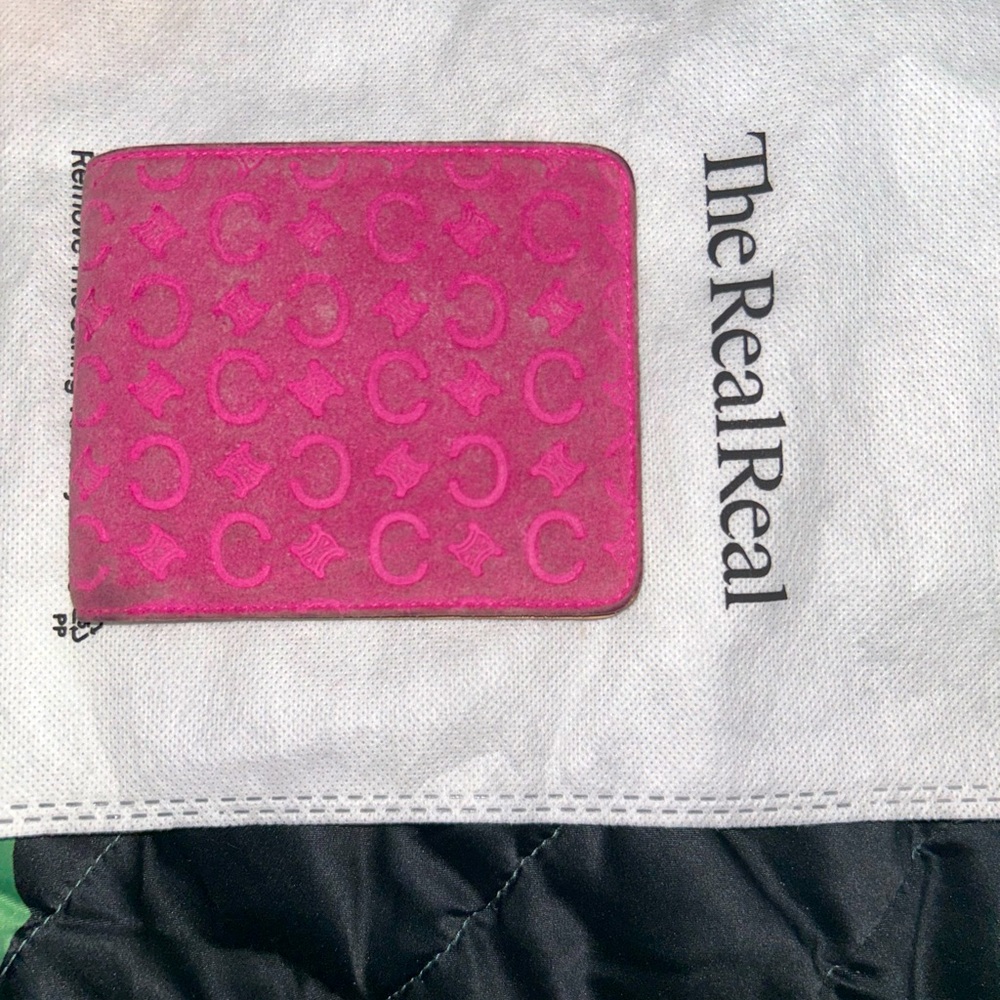 Celine Pink Suede Wallet